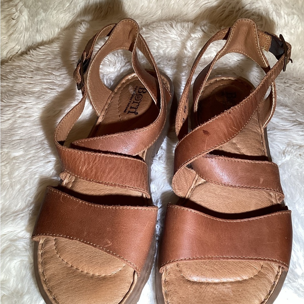 Børn brown Leather Buckle Sandals size 8 - Picture 6 of 6